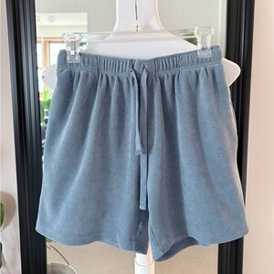 NEGATIVE SPACE Blue Soft Drawstring Shorts